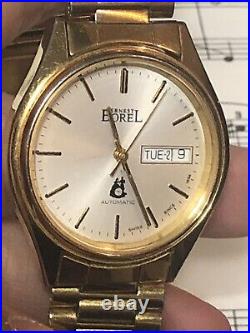 Montre Homme Vintage Ernest Borel Automatique Jour/date En Anglais Et Chinois = Course