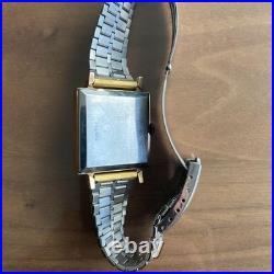 Montre Seiko Laurel Ancienne 17 Bijoux Boîtier Rectangulaire Vintage Dress