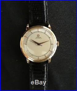 Montre ancienne OMEGA automatic 2643 bumper or 18K textured dial nos fonctionne