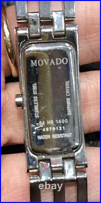 Montre-bracelet Femme Vintage Movado Esperza En Acier Inoxydable 84 H5 1400