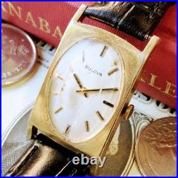 Montre-bracelet ancienne homme Bulova remontage manuel 17 bijoux plaqué or