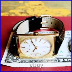 Montre-bracelet ancienne homme Bulova remontage manuel 17 bijoux plaqué or