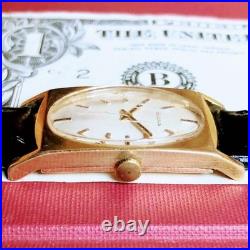 Montre-bracelet ancienne homme Bulova remontage manuel 17 bijoux plaqué or