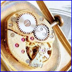 Montre-bracelet ancienne homme Bulova remontage manuel 17 bijoux plaqué or