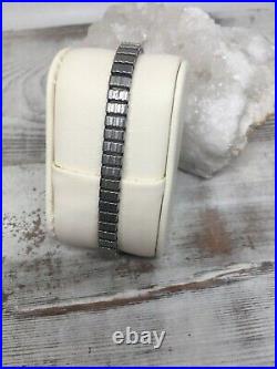 Montre-bracelet femme vintage Waltham Incabloc diamant argent bijoux créateur