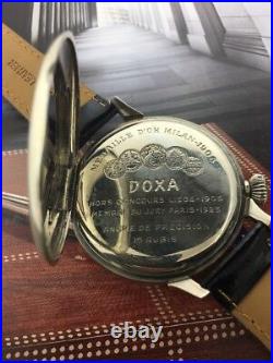 Montre-bracelet vintage DOXA émail suisse ANCIENNE acier inoxydable luxe 57 mm