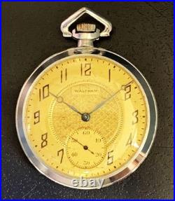 Montre de Poche Waltham 15 Bijoux Ancienne Ne Fonctionne Pas