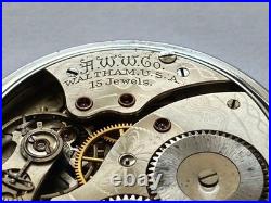 Montre de Poche Waltham 15 Bijoux Ancienne Ne Fonctionne Pas