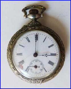 Montre de gousset poche Art Nouveau 1900 pocket watch ancien rugby sport