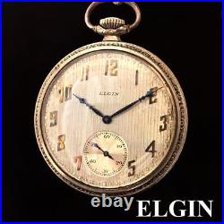 Montre de poche ELGIN 17 bijoux vintage ancienne remontage manuel