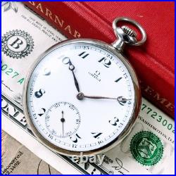 Montre de poche Omega à remontage manuel 15 bijoux ancien sous-cadran 1935