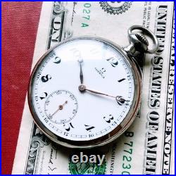 Montre de poche Omega à remontage manuel 15 bijoux ancien sous-cadran 1935