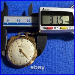 Montre de poche Seiko UNIQUE à remontage manuel 15 bijoux dos squelette ancien