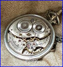 Montre de poche Waltham à remontage manuel 17 bijoux ancienne