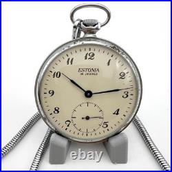 Montre de poche à remontage manuel ESTONIE 18 bijoux ancien sous-cadran Molnija