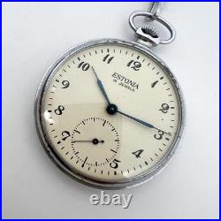 Montre de poche à remontage manuel ESTONIE 18 bijoux ancien sous-cadran Molnija