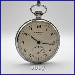 Montre de poche à remontage manuel ESTONIE 18 bijoux ancien sous-cadran Molnija