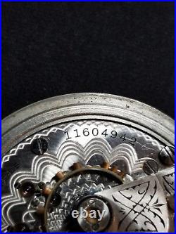Montre de poche antique Elgin Sivertoid 15 bijoux
