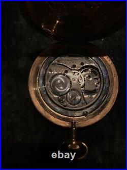 Montre de poche antique Elgin série # 1802197 logo Mason 16 bijoux