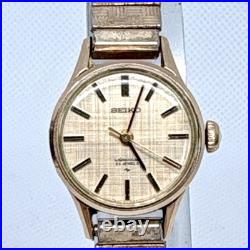 Montre femme SEIKO Hi-Beat 1107-7410 design ancien 17 bijoux
