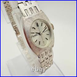 Montre femme SEIKO vintage remontée main 21 bijoux argent rare robe ancienne