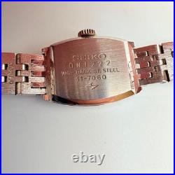 Montre femme SEIKO vintage remontée main 21 bijoux argent rare robe ancienne