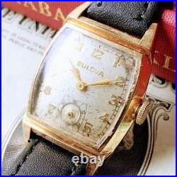 Montre mécanique ancienne Bulova 17 bijoux boîtier plaqué or 10 carats homme