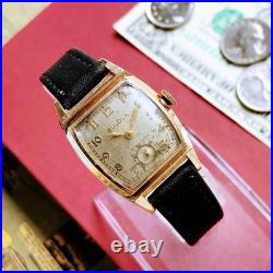 Montre mécanique ancienne Bulova 17 bijoux boîtier plaqué or 10 carats homme