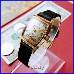 Montre mécanique ancienne Bulova 17 bijoux boîtier plaqué or 10 carats homme