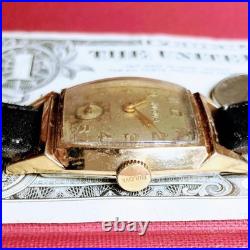 Montre mécanique ancienne Bulova 17 bijoux boîtier plaqué or 10 carats homme