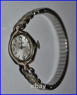 Montre mécanique femme vintage Omega De Ville or 14 carats 21 bijoux