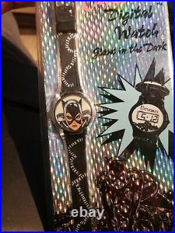 Montre numérique Catwoman Glow In the Dark emballage scellé Quintel 1991 DC Comics