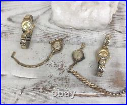 Montres femme vintage collection femme Elgin Waltham or stretch bracelets bijoux