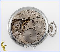 Nickel Elgin Ancien Ouvert Visage Poche Montre Grade 302 Taille 12 15 Bijou