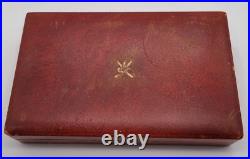 Oman Khanjar Montre Ancienne Rare Boîte Maxi Bijoux En Cuir Rouge