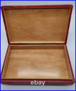 Oman Khanjar Montre Ancienne Rare Boîte Maxi Bijoux En Cuir Rouge