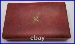 Oman Khanjar Montre Ancienne Rare Boîte Maxi Bijoux En Cuir Rouge