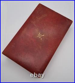 Oman Khanjar Montre Ancienne Rare Boîte Maxi Bijoux En Cuir Rouge