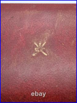 Oman Khanjar Montre Ancienne Rare Boîte Maxi Bijoux En Cuir Rouge