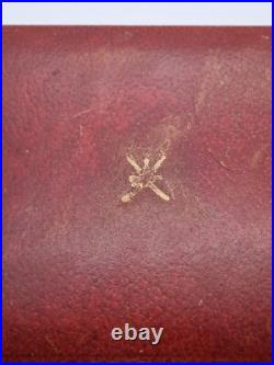 Oman Khanjar Montre Ancienne Rare Boîte Maxi Bijoux En Cuir Rouge