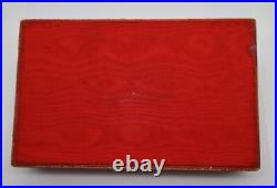 Oman Khanjar Montre Ancienne Rare Boîte Maxi Bijoux En Cuir Rouge