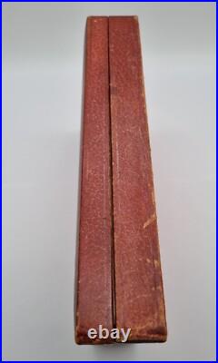 Oman Khanjar Montre Ancienne Rare Boîte Maxi Bijoux En Cuir Rouge