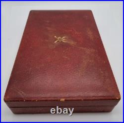 Oman Khanjar Montre Ancienne Rare Boîte Maxi Bijoux En Cuir Rouge