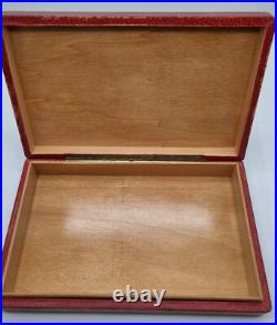 Oman Khanjar Montre Ancienne Rare Boîte Maxi Bijoux En Cuir Rouge