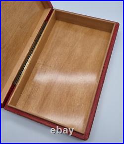 Oman Khanjar Montre Ancienne Rare Boîte Maxi Bijoux En Cuir Rouge