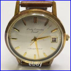 Orient Lucky Calendar montre-bracelet à remontage manuel 17 bijoux ancienne