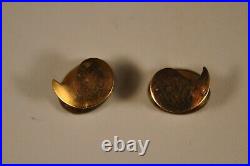 Paire Bouton Manchette Ancien Or Massif 18k Perles Antique Solid Gold Cufflinks