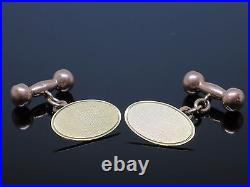 Paire de boutons de manchette antiques anglais c1910 jaune et or rose 18 carats, 6,7 g