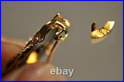 Pendentif Ancien Neglige Or Massif 18k Onyx Antique Solid Gold Pendant Enamel