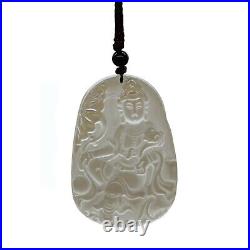 Pendentif statue en verre liuli transparent Kwan Yin, bodhisattva, déesse de la miséricorde n511